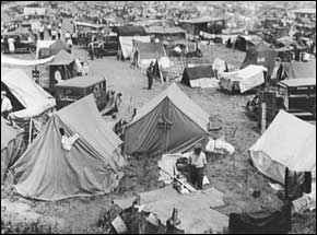 Photo: Bonus veterans. Camp B.E.F. Credit: Library of Congress, Prints and Photographs Division, Theodor Horydczak Collection