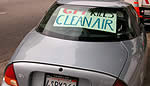 Clean Air banner in EV1 back window