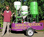 Mike Pelly with his Biodiesel Processor