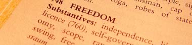 Dictionary definition: Freedom
