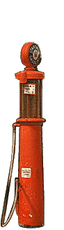 Old red gasoline pump